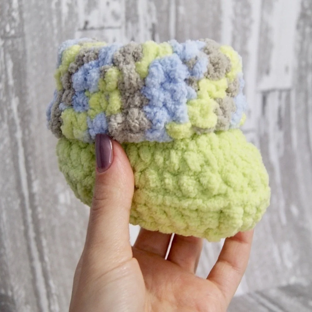 Handmade Crochet Baby Booties Green
